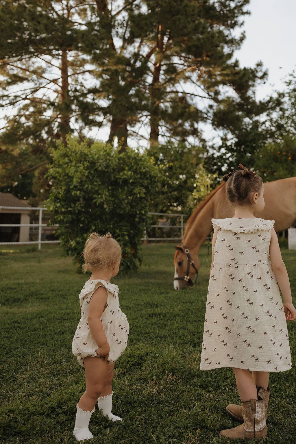 Wild Horses Muslin Romper