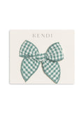 Gingham Bow Clip