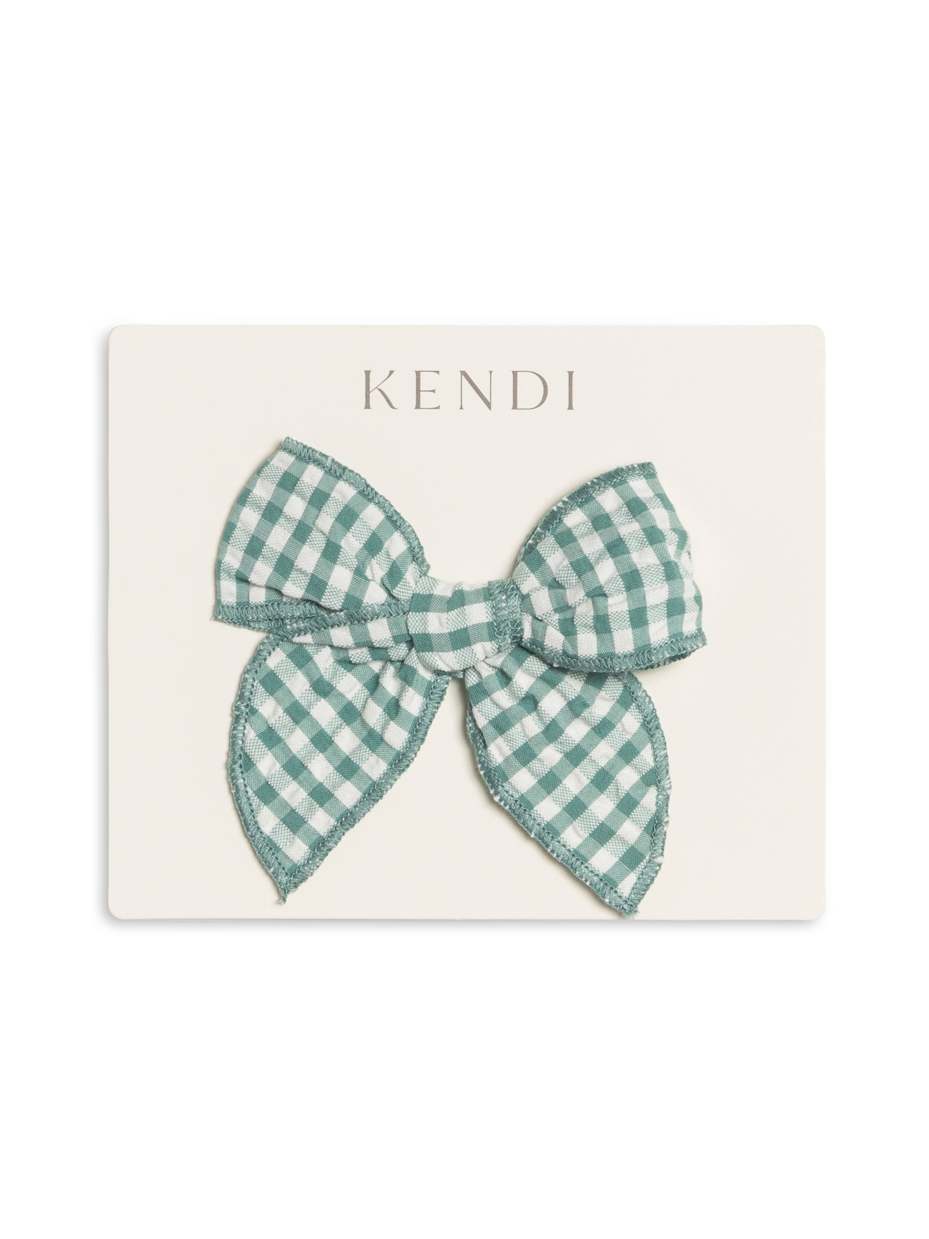 Gingham Bow Clip