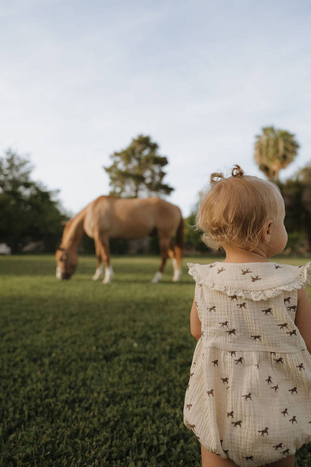 Wild Horses Muslin Romper