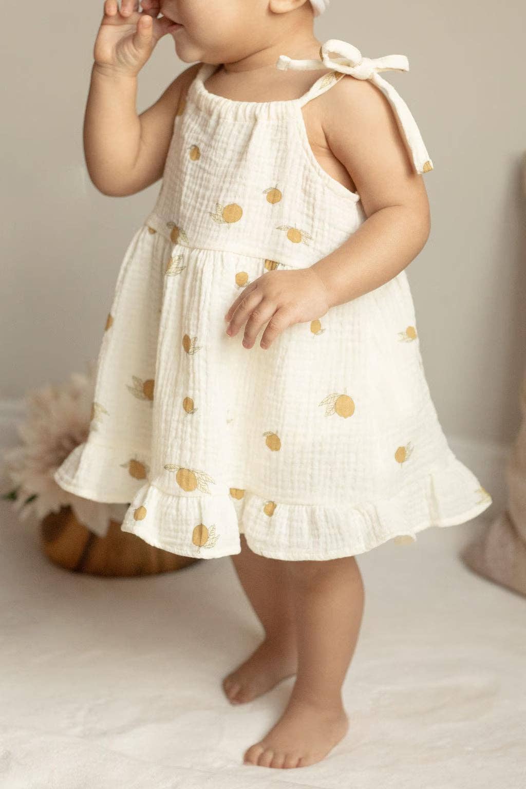 Lemon Flutter Dress