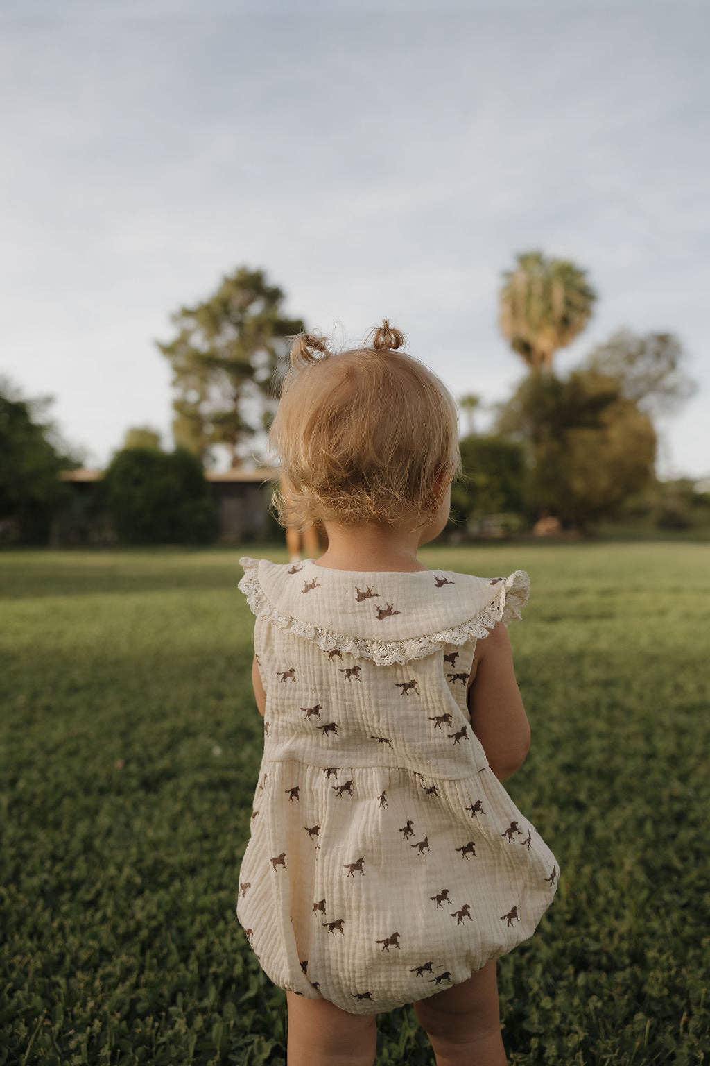 Wild Horses Muslin Romper