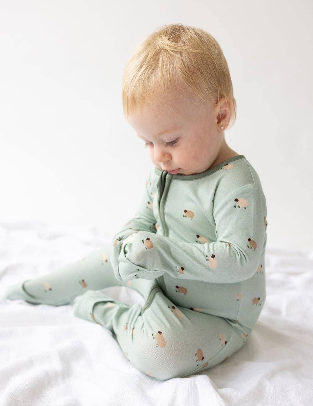 Lamb Bamboo PJ Footie