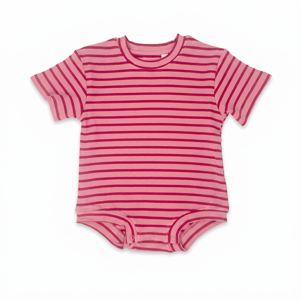 Ziggy Bubble Romper: Strawberry