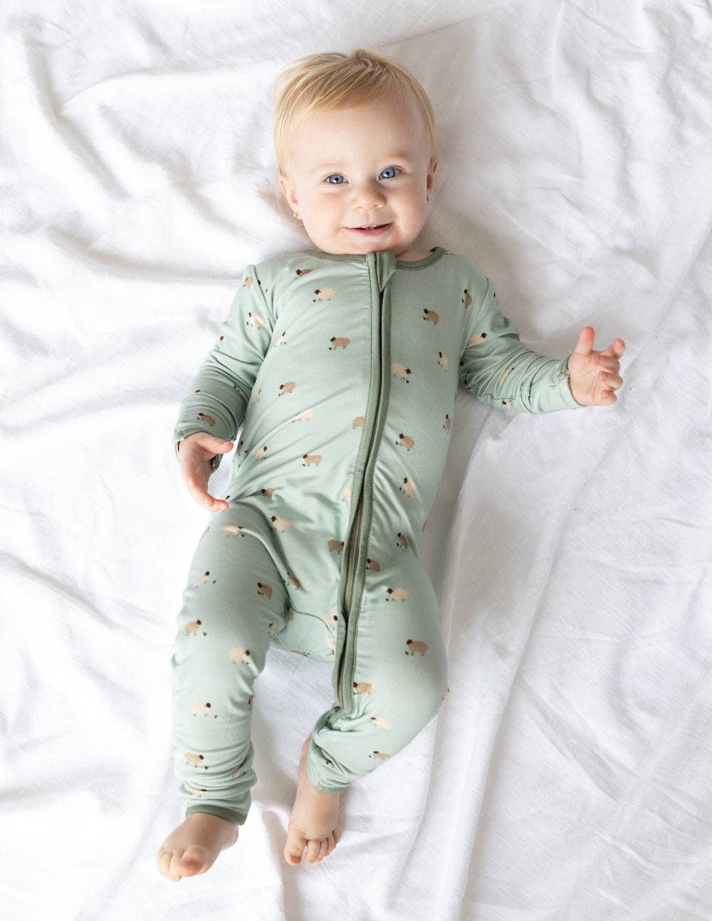 Lamb Bamboo PJ Footie
