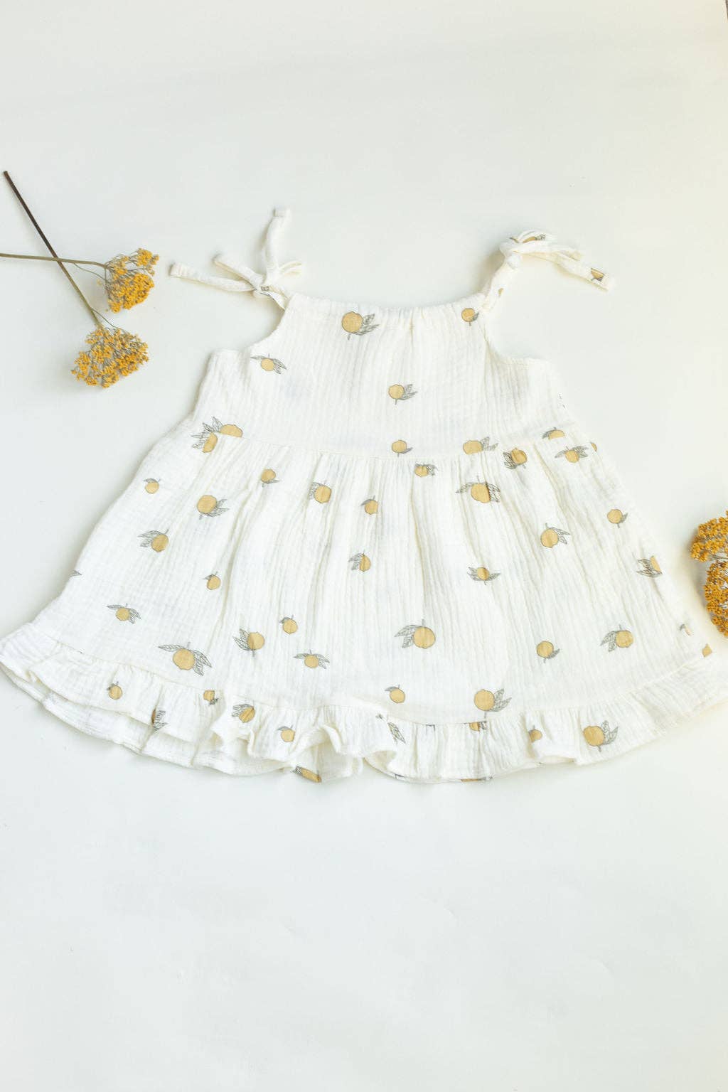 Lemon Flutter Dress